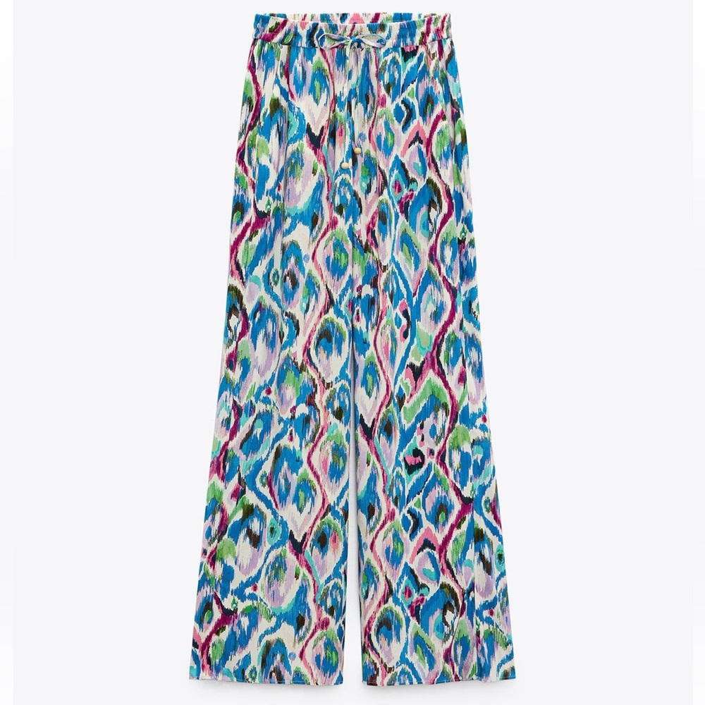 NWTS Zara Printed Wide Leg Pants Size XS